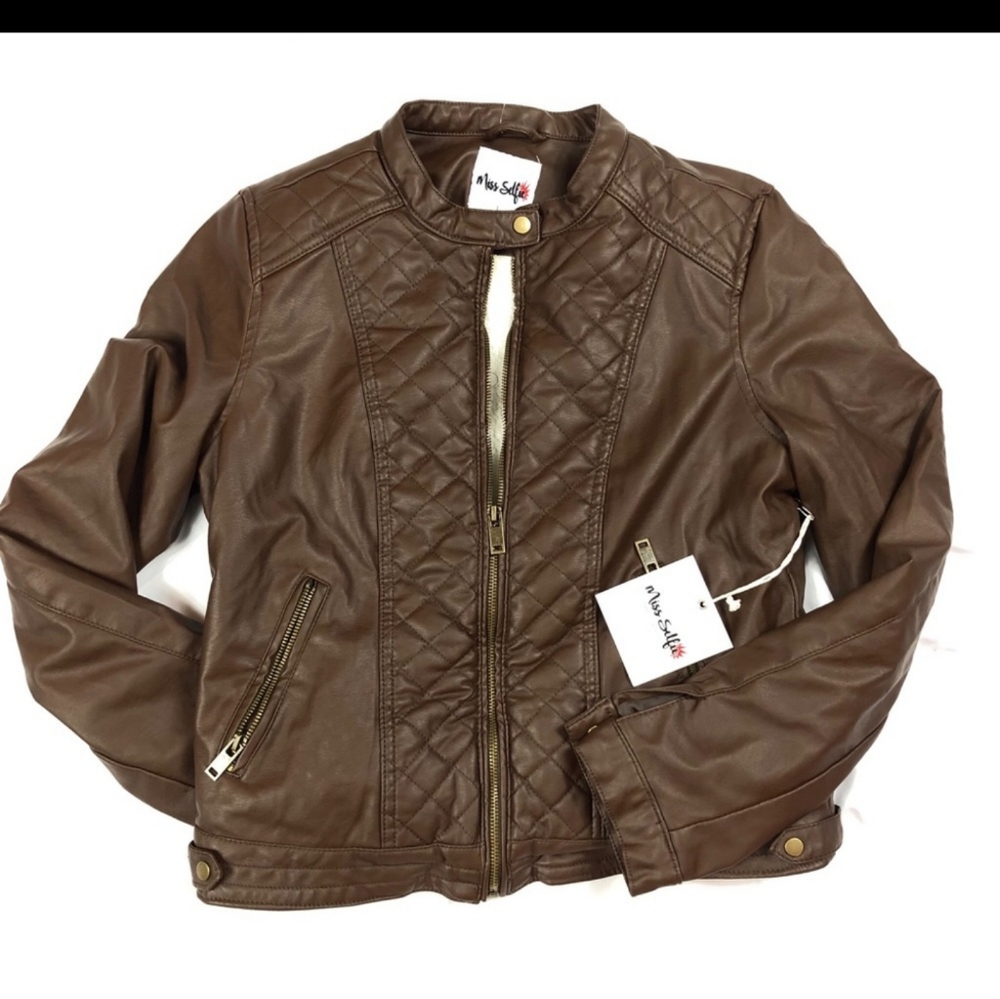 ☃️Faux leather jacket